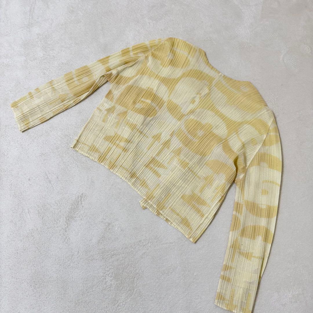 美品✨PLEATS PLEASE プリーツ　ノーカラー　ベージュ　XLサイズ