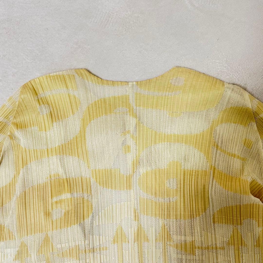 美品✨PLEATS PLEASE プリーツ　ノーカラー　ベージュ　XLサイズ