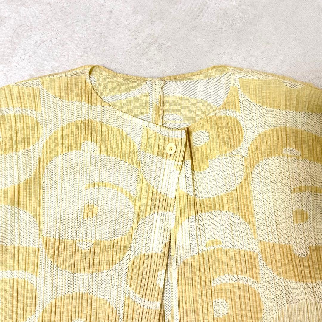 美品✨PLEATS PLEASE プリーツ　ノーカラー　ベージュ　XLサイズ