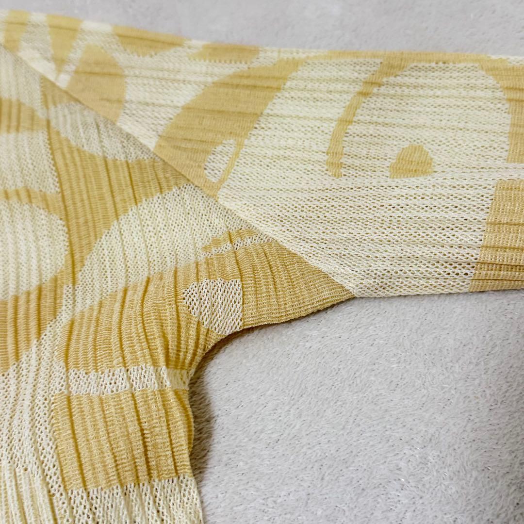 美品✨PLEATS PLEASE プリーツ　ノーカラー　ベージュ　XLサイズ