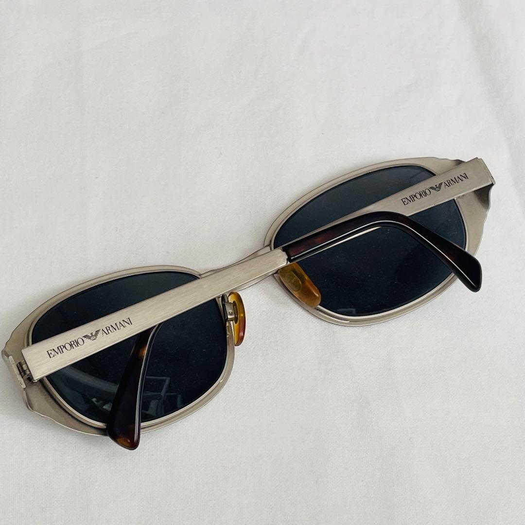 EMPORIO ARMANI サングラス シルバーフレーム スクエア型