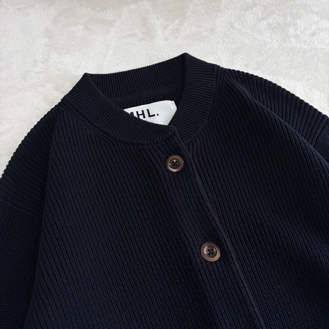 みち様専MHL. COTTON RIB CARDIGAN 黒 サイズ2