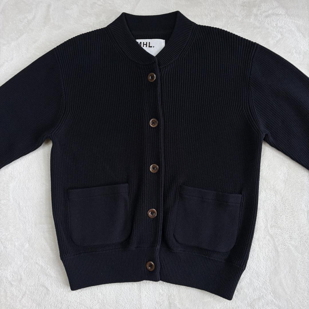 みち様専MHL. COTTON RIB CARDIGAN 黒 サイズ2