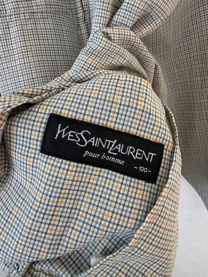 Yves Saint Laurent チェック柄 ジャケット