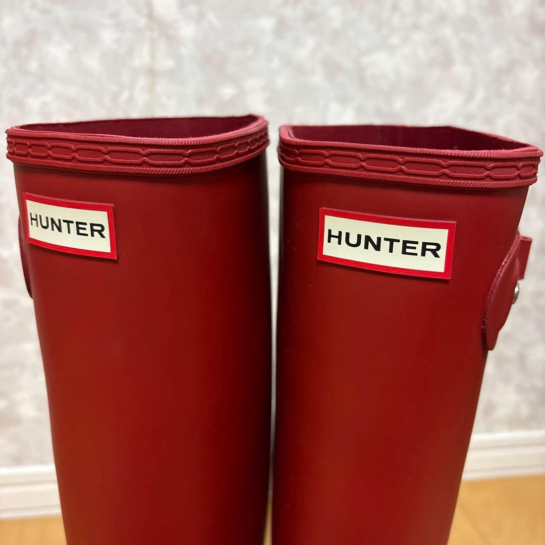 HUNTER レッド 長靴・レインブーツ