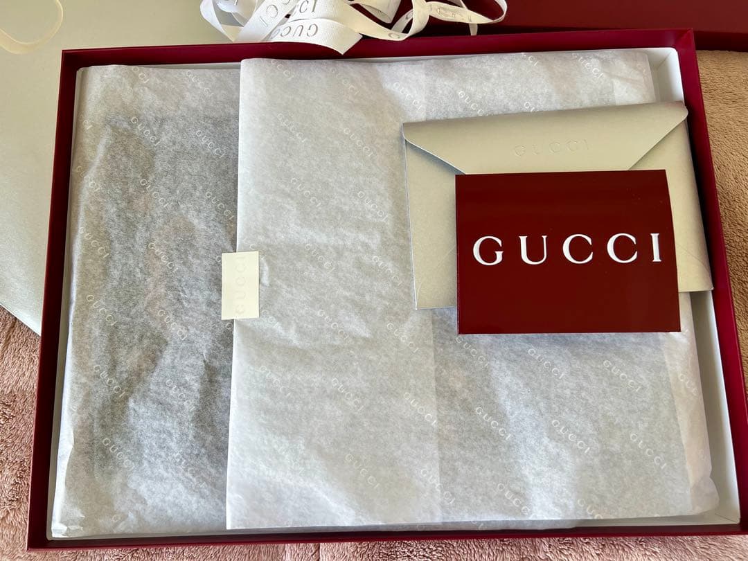 GUCCI GGジャカードウールシルクスカーフ