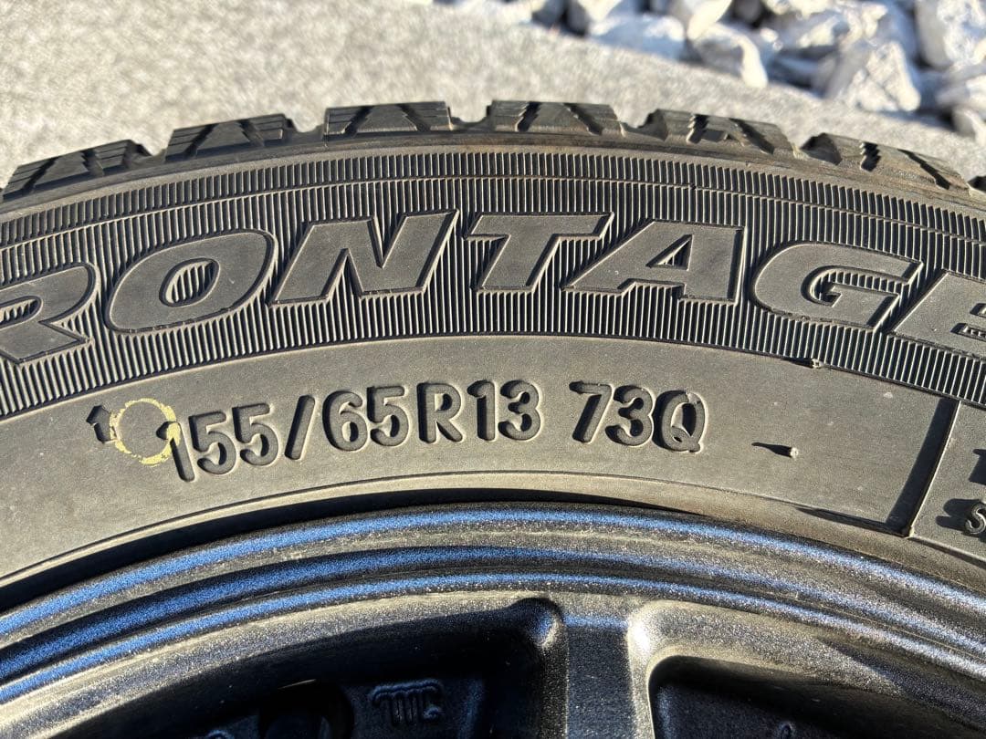 スタッドレスタイヤアルミホイール 4本セット 155/65R13