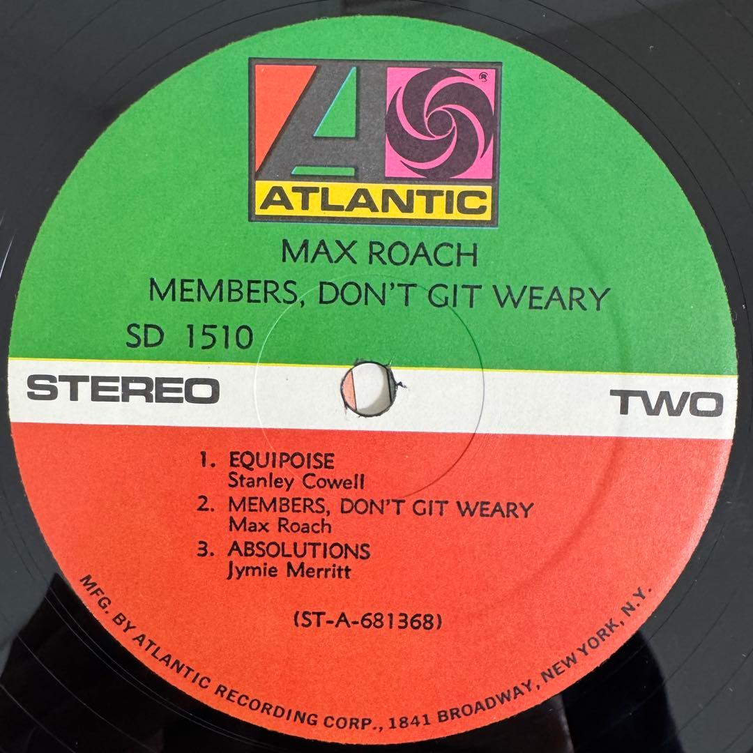 洋楽 MAX ROACH / MEMBERS,DON'T GIT WEARY.