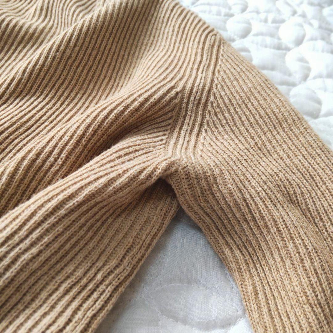 Plage プラージュ✨リブニットカーディガン カシミヤ混 畔編み キャメル