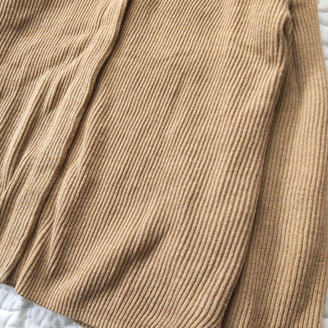 Plage プラージュ✨リブニットカーディガン カシミヤ混 畔編み キャメル