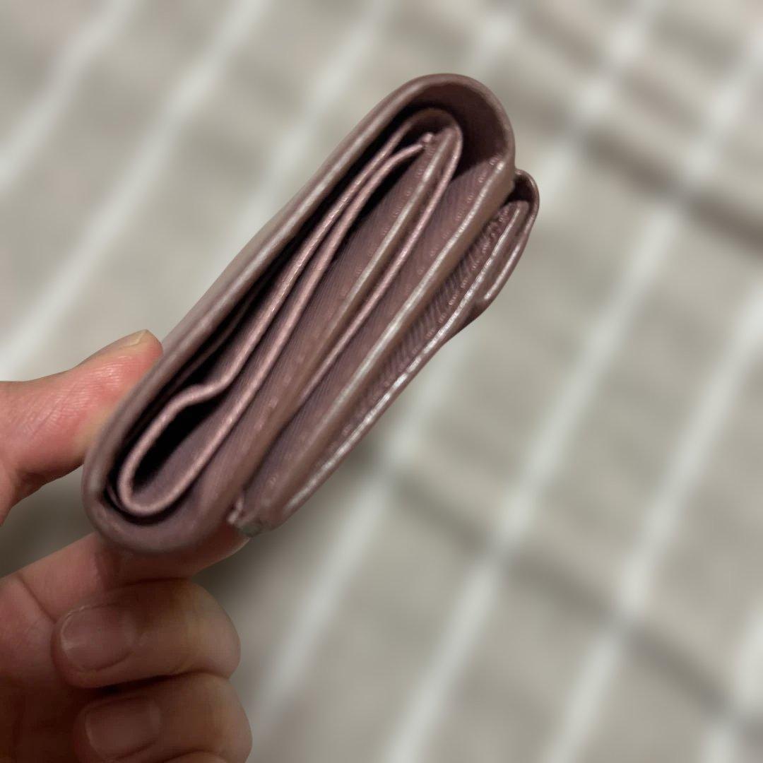 PRADA♡ピンクロゴ♡レア♡三つ折りミニ財布♡美品♡