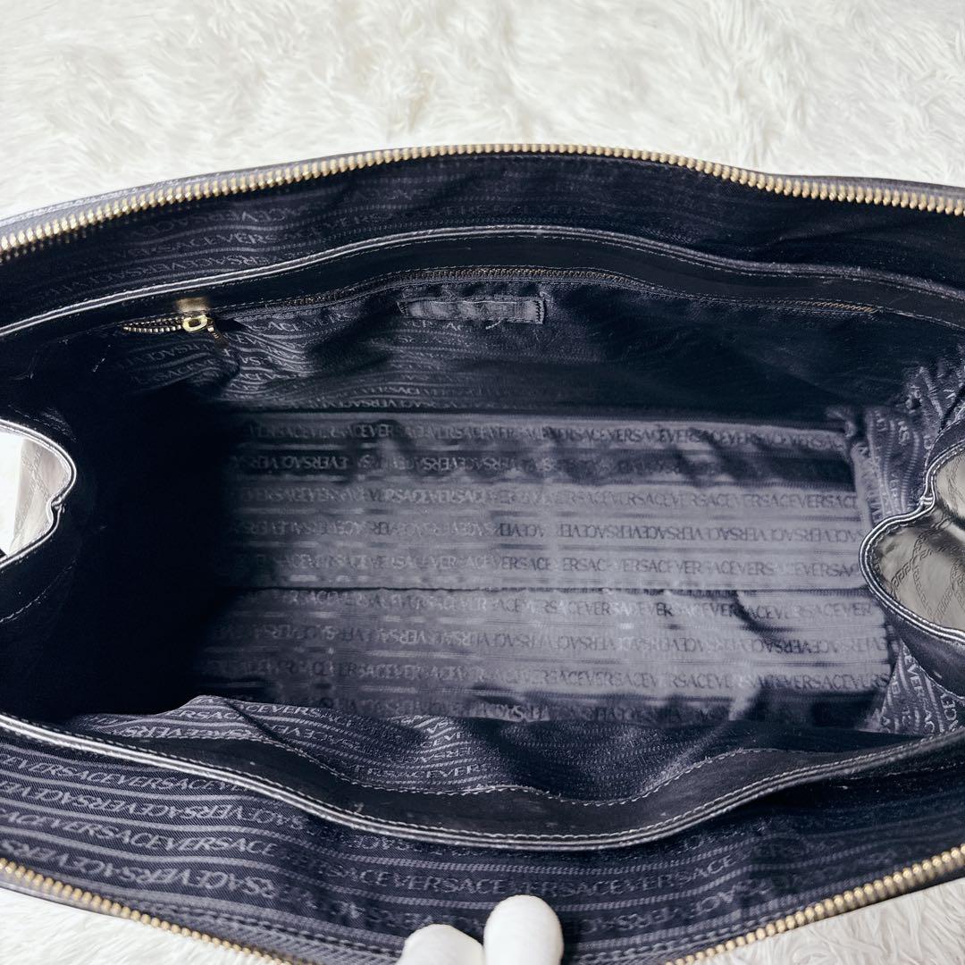 バッグ VERSACE Sunburst Logo Leather Handbag