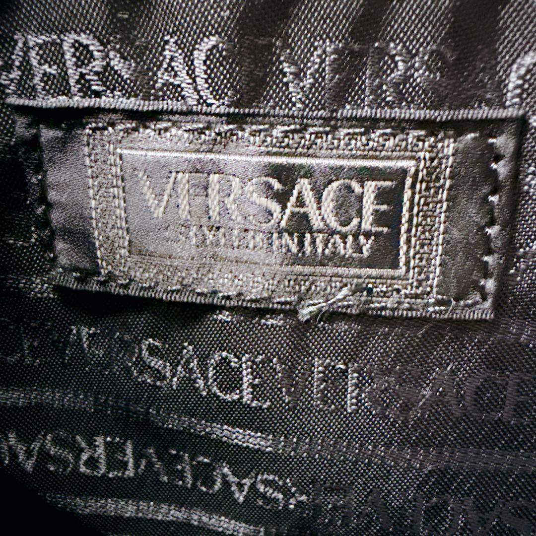 バッグ VERSACE Sunburst Logo Leather Handbag
