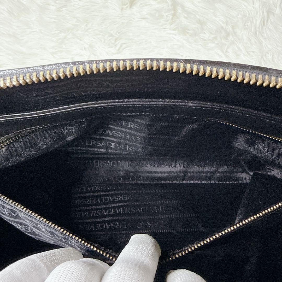 バッグ VERSACE Sunburst Logo Leather Handbag