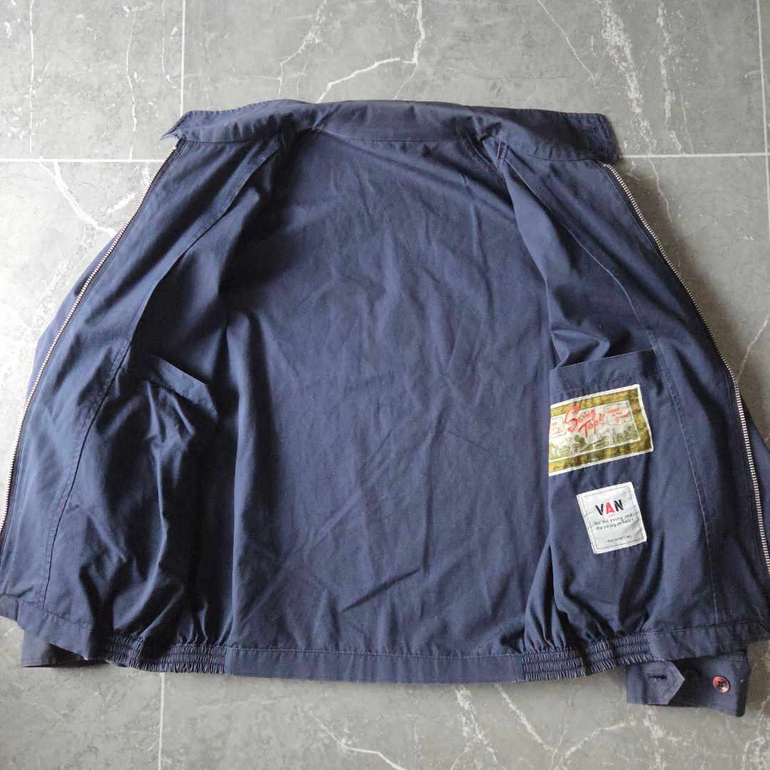 日本製 90s VAN JAC コットン スイングトップ 紺 L
