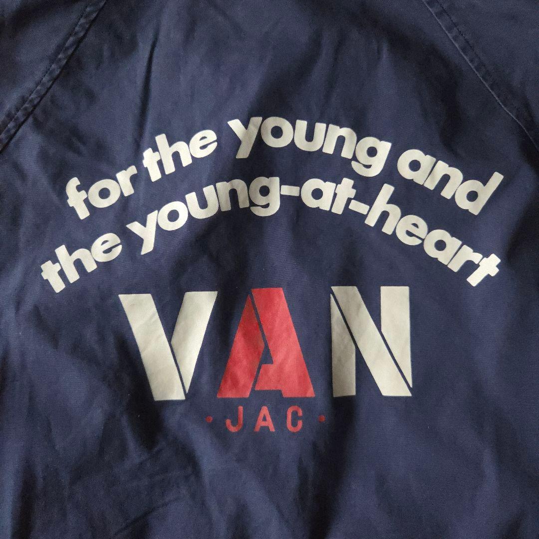 日本製 90s VAN JAC コットン スイングトップ 紺 L