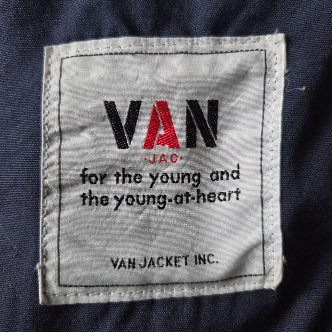 日本製 90s VAN JAC コットン スイングトップ 紺 L