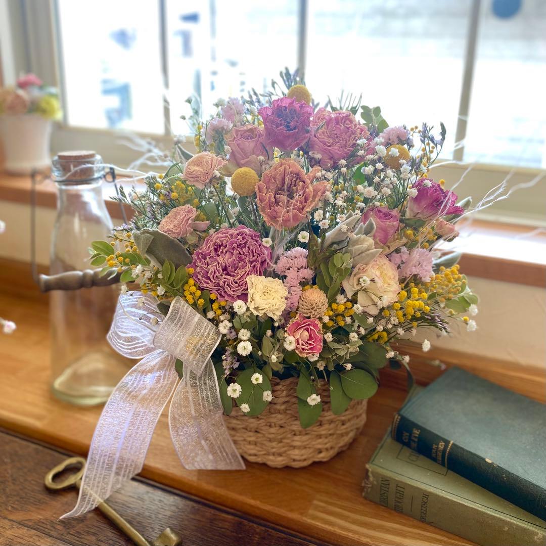 ⚠️専用品⚠️ミモザ と 春のお花の ドライフラワー アレンジメント ラナンキュラス