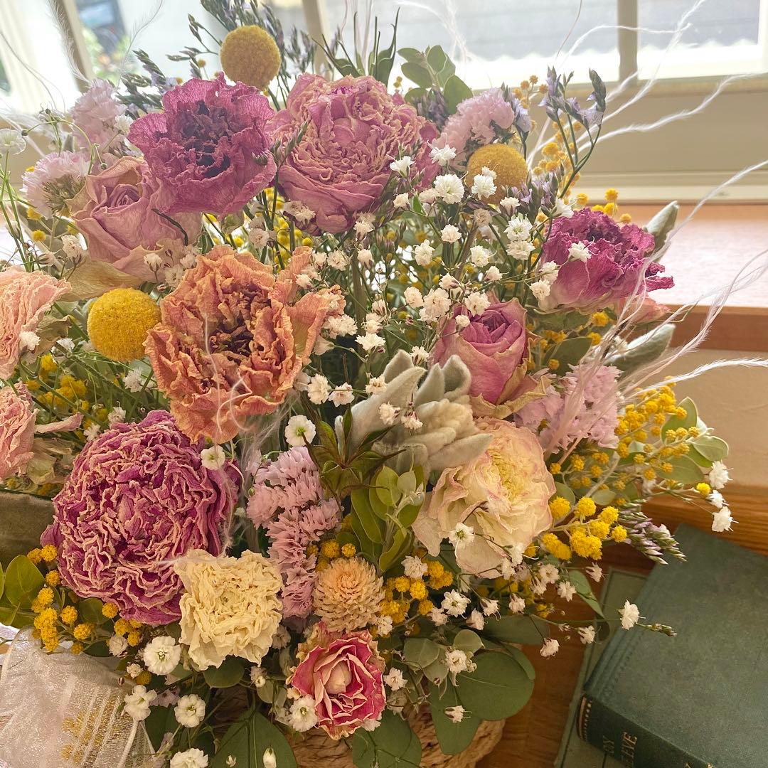 ⚠️専用品⚠️ミモザ と 春のお花の ドライフラワー アレンジメント ラナンキュラス