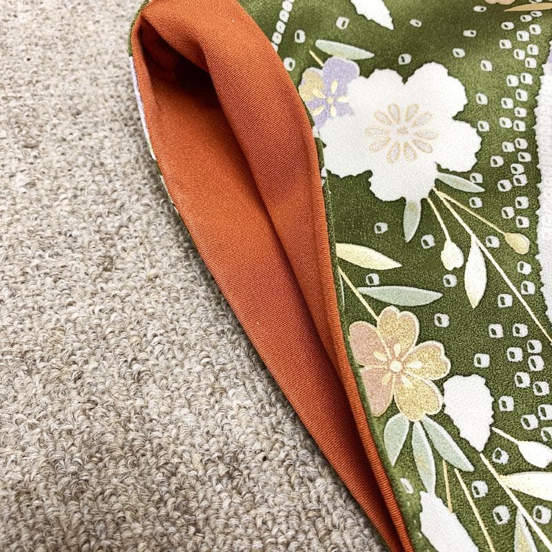 506z15☆振袖 古典柄 金駒刺繍 金彩 桜☆美品 成人式 結婚式 十三参り