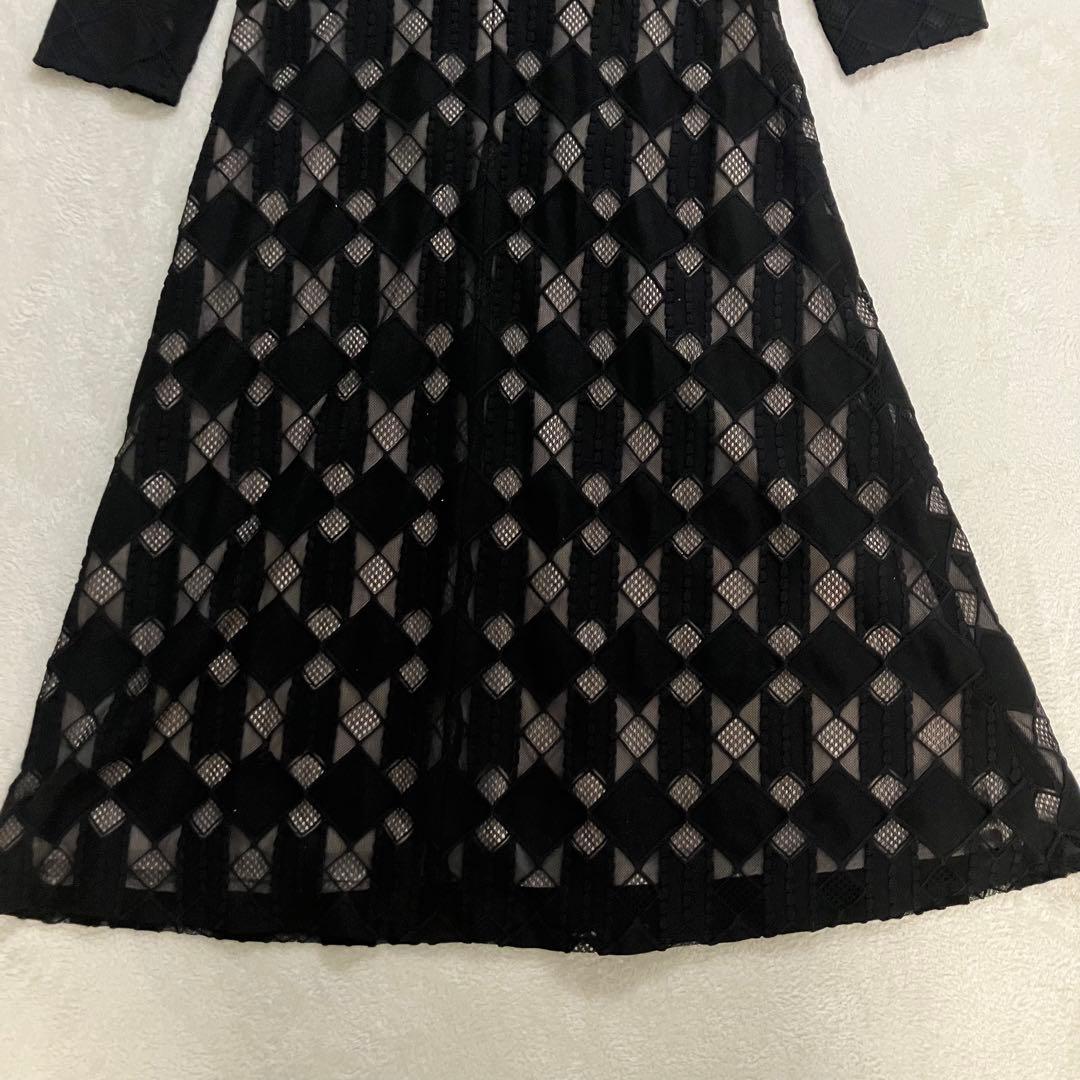 美品♡グレースコンチネンタル ダイアグラム ジオメトリックレースワンピース