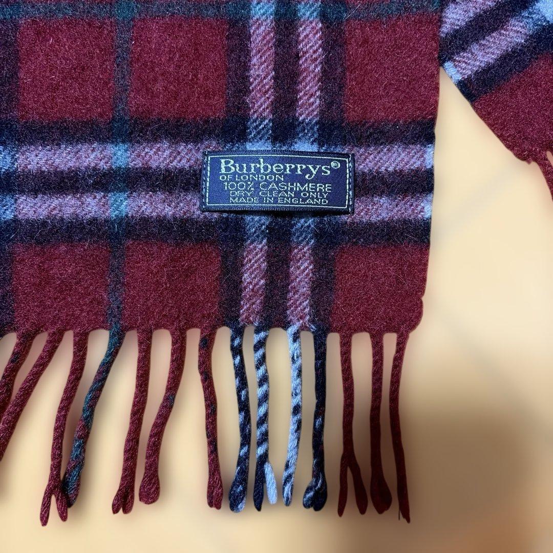 Burberrys カシミヤ100% マフラー　赤 ユニセックス