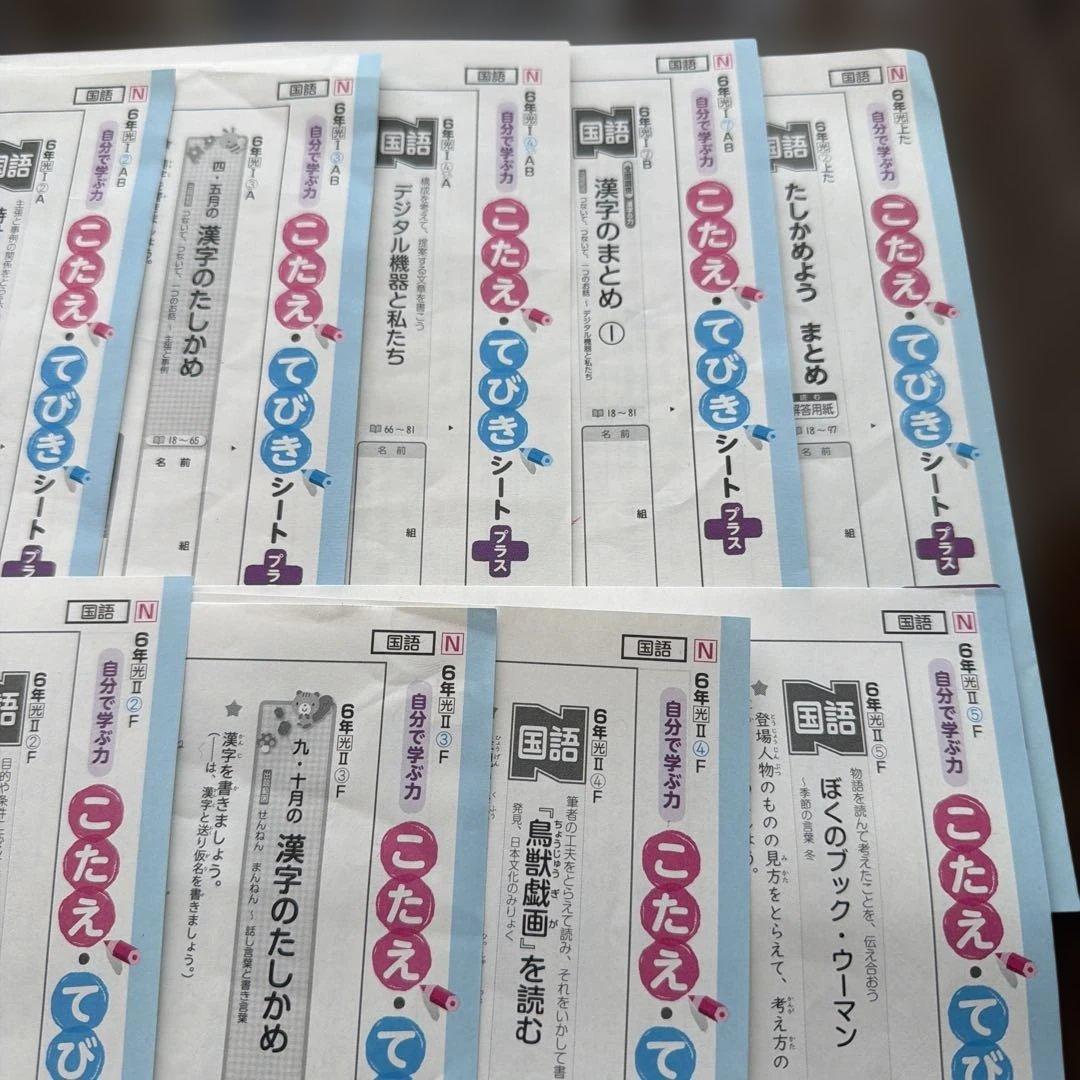 （最新版）6年国語　光村Nぶんけい　カラーテストこたえ