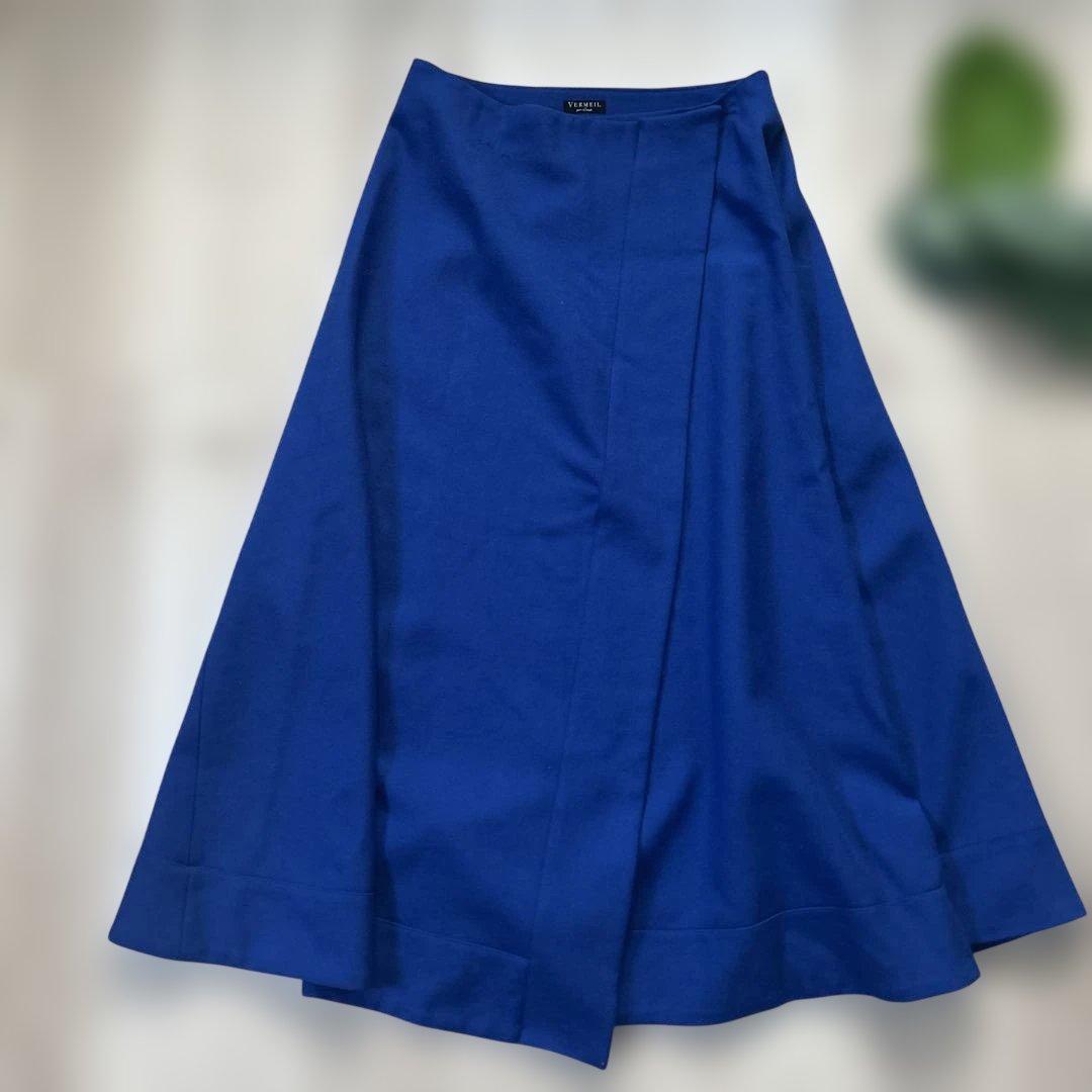美品＊VERMEIL par iena ウール100% フレア　ロングスカート