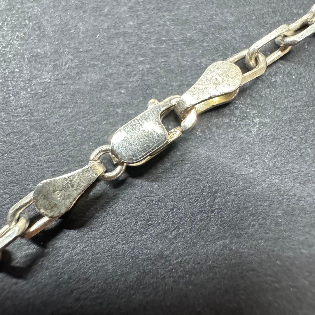 【太め 50㎝ イタリア製】太角チェーン ネックレス silver925