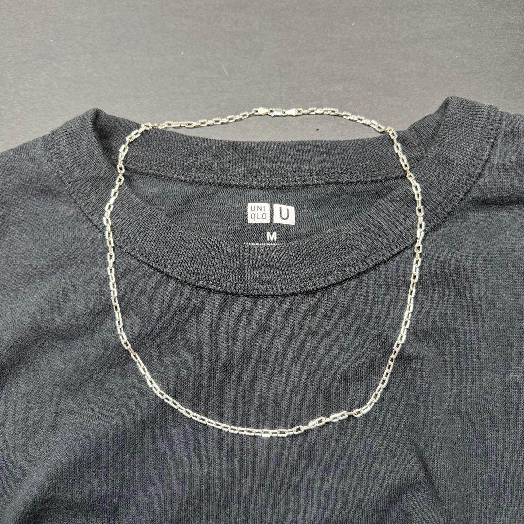 【太め 50㎝ イタリア製】太角チェーン ネックレス silver925