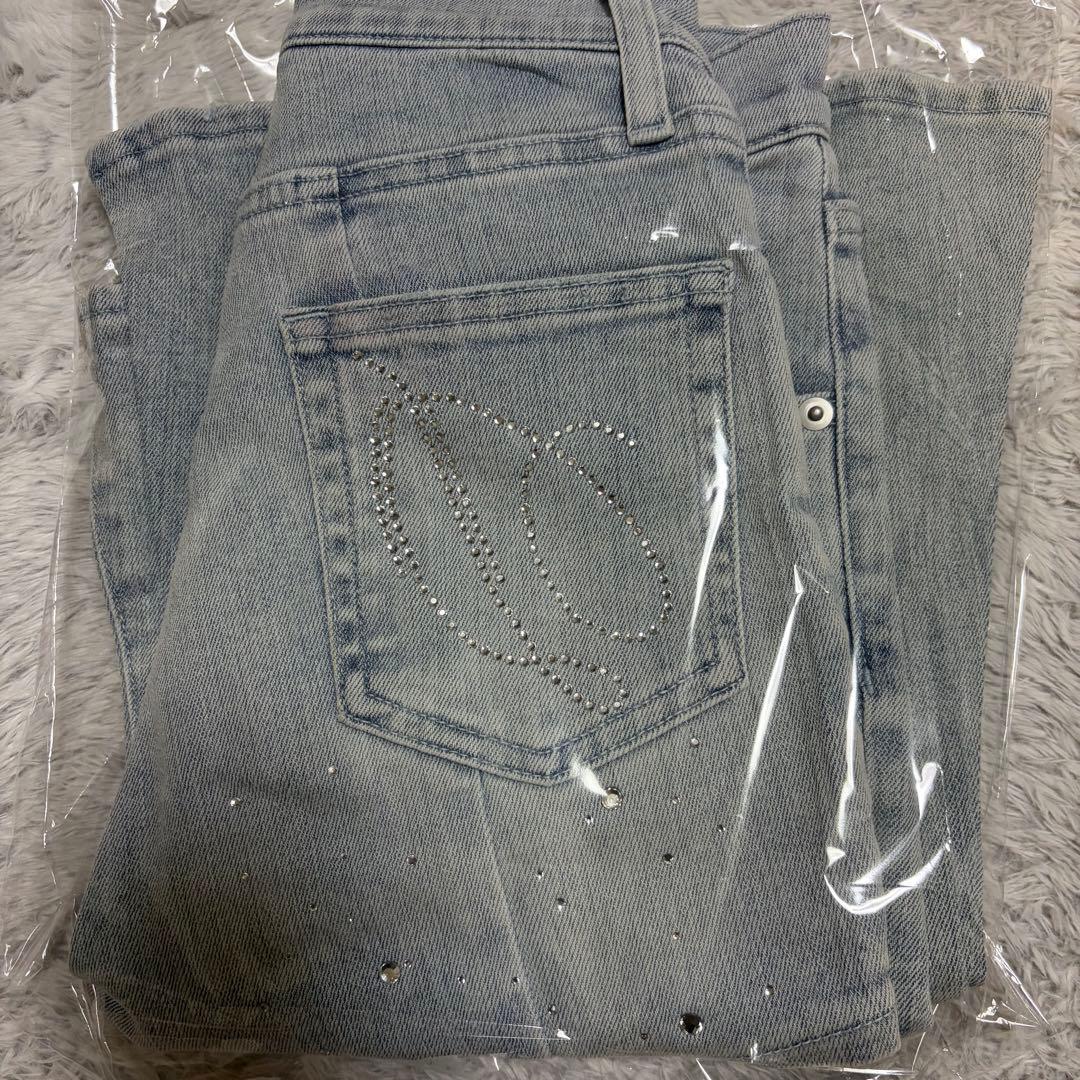 Darich ダーリッチ ドロップビジューフレアデニムパンツ　 S