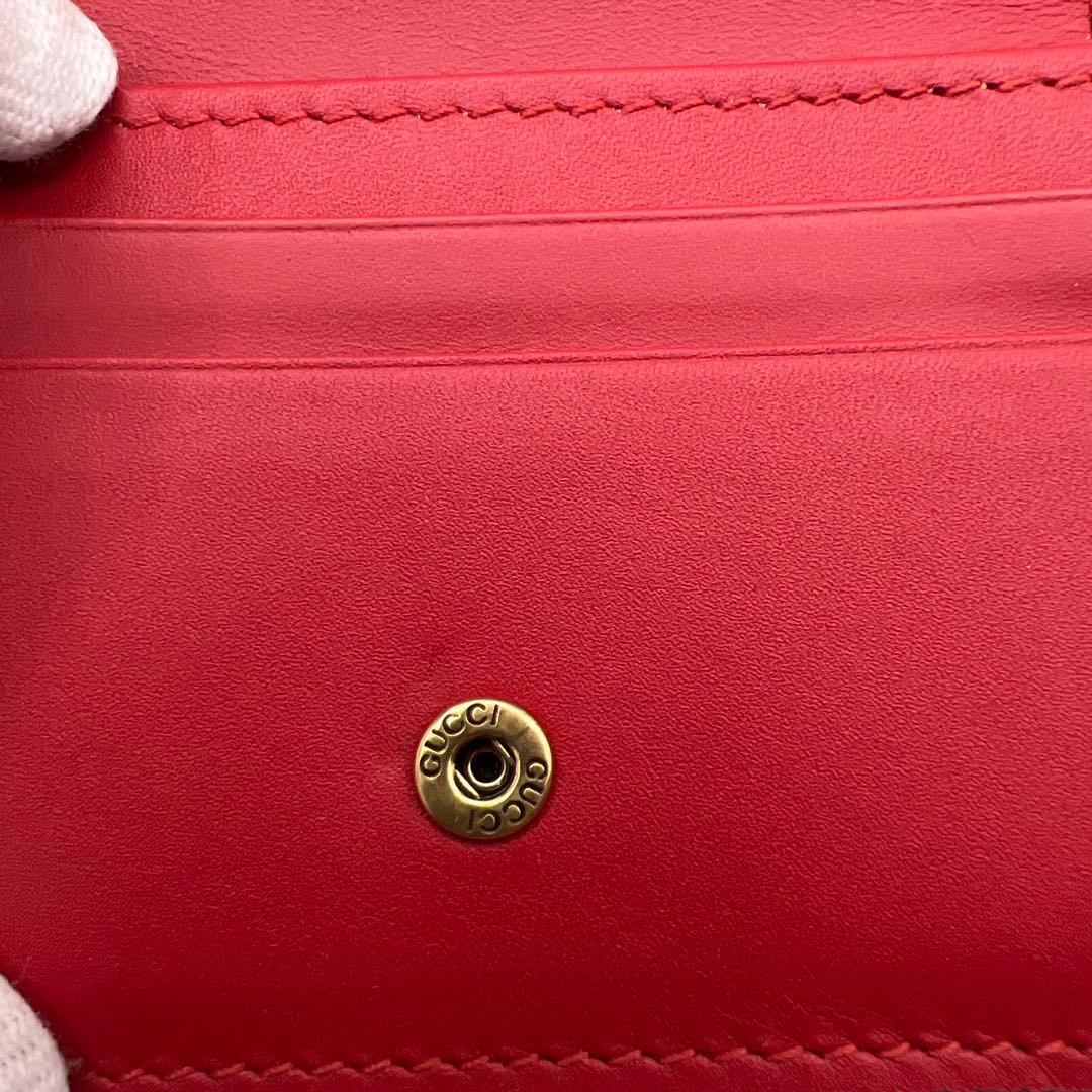 ✨美品✨ グッチ　二つ折り財布 チェリー　さくらんぼ PVC GGスプリーム