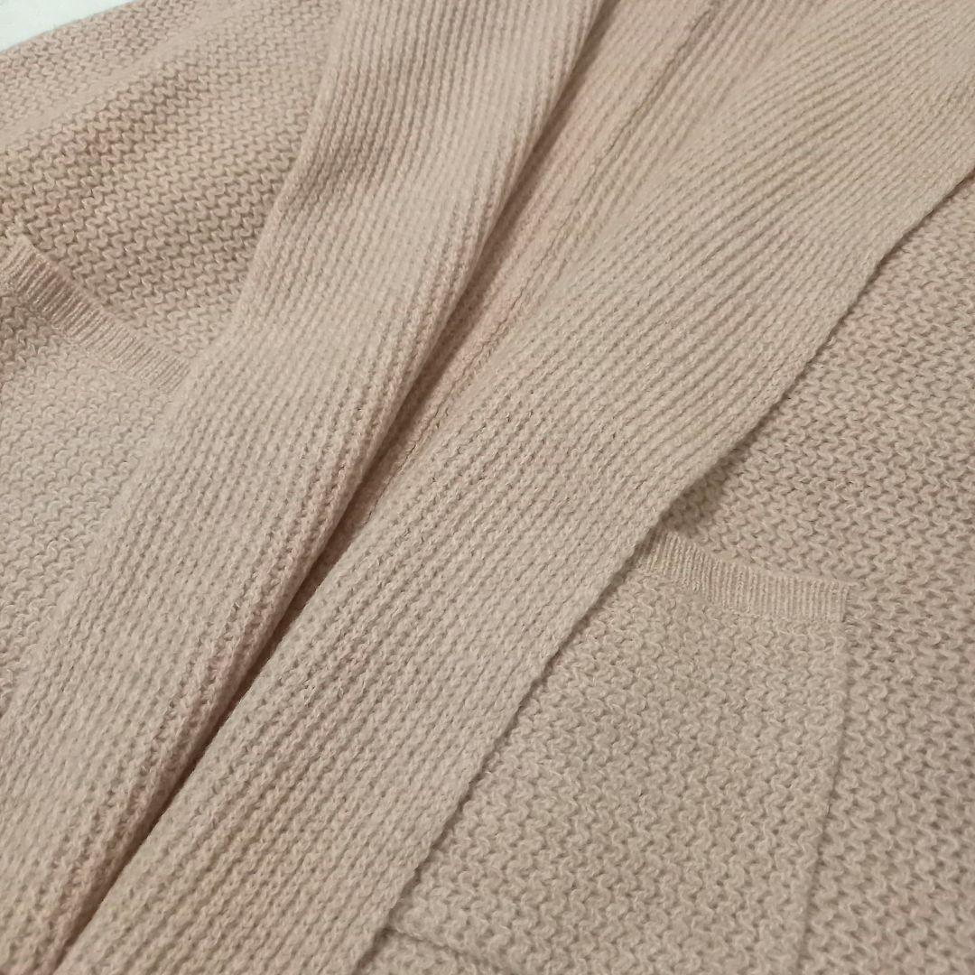 ANAYI アナイ ウールカシミヤロングカーディガン ゆったり ピンクベージュ