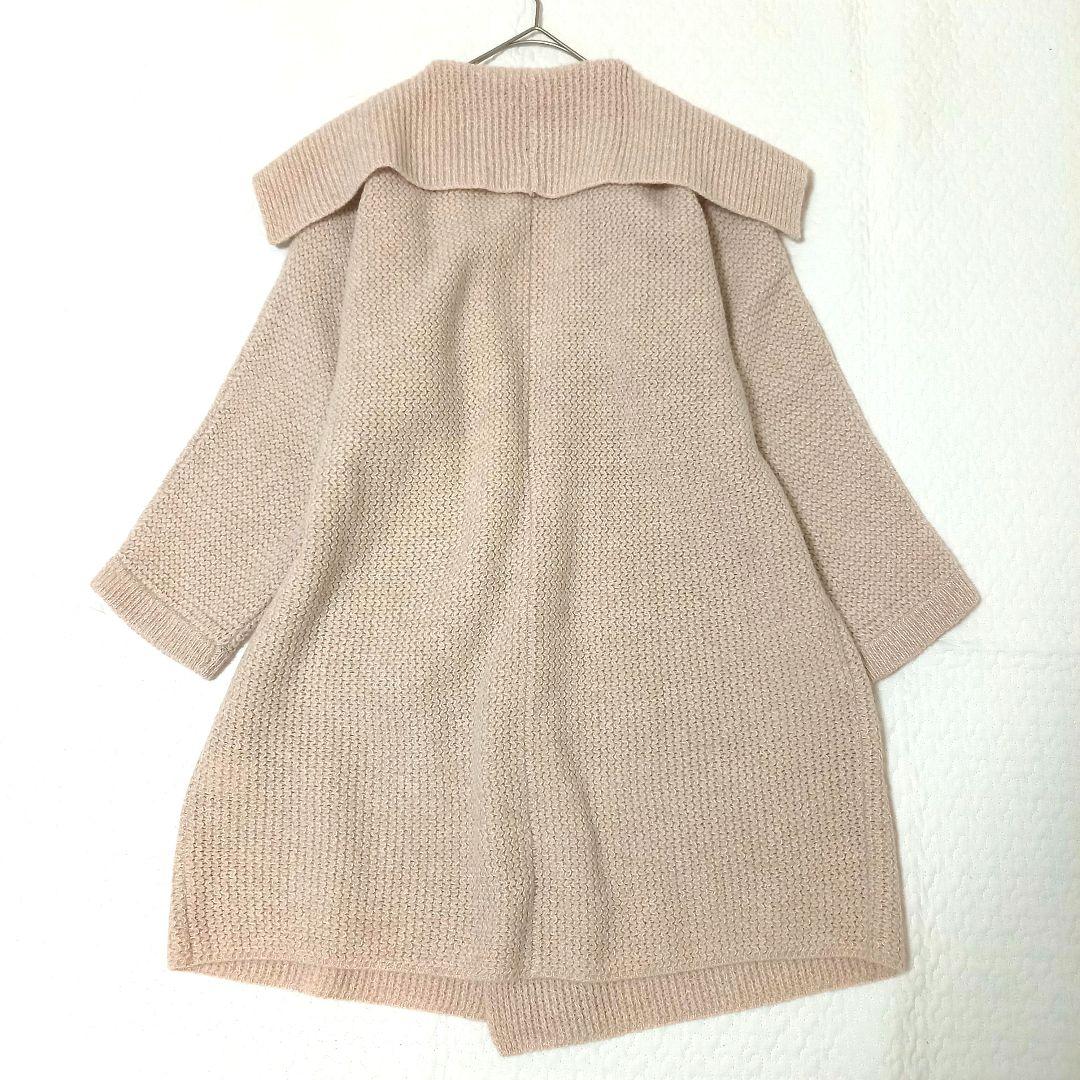 ANAYI アナイ ウールカシミヤロングカーディガン ゆったり ピンクベージュ