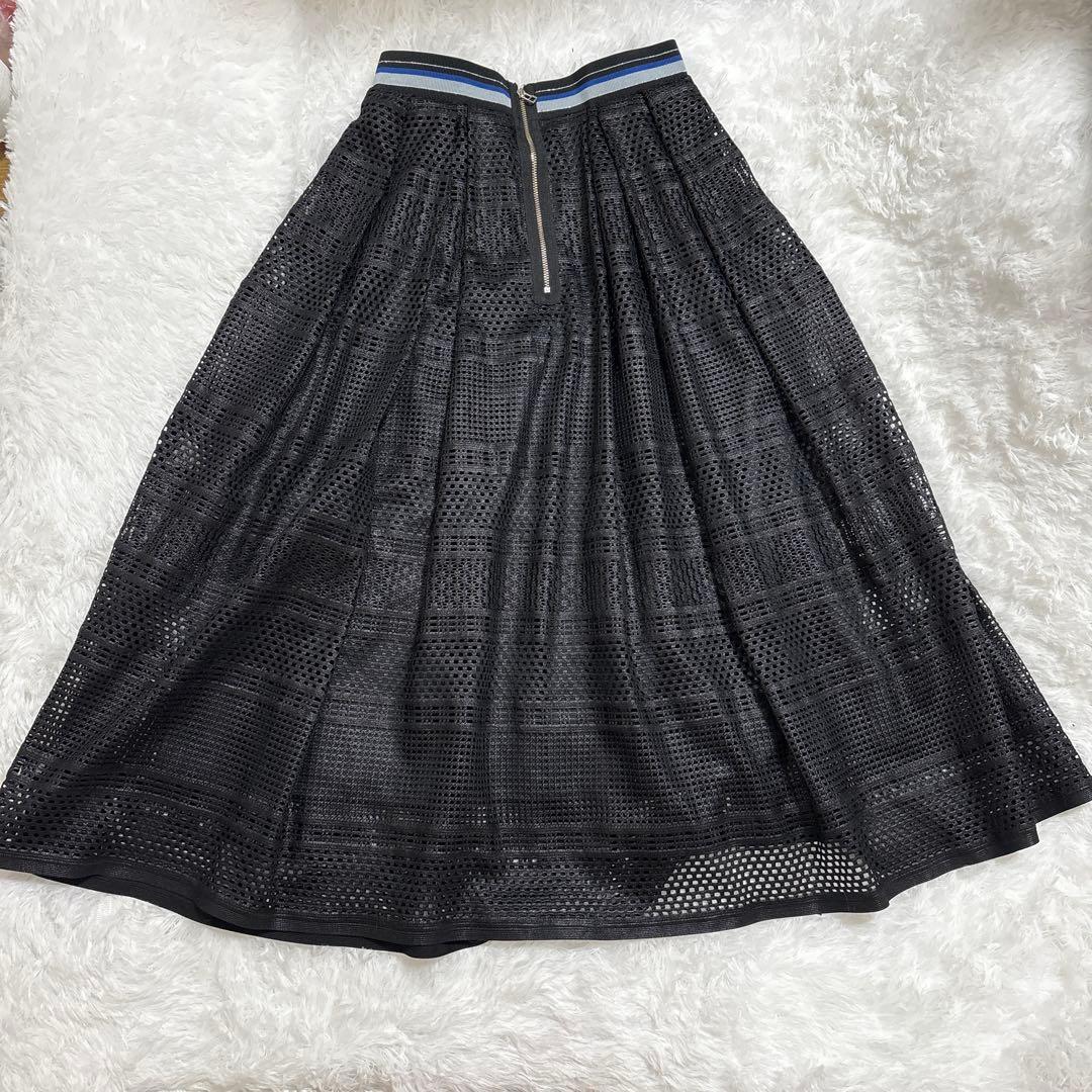 【LANVIN en Bleu】美品✨完売品 レーススカート 綺麗系