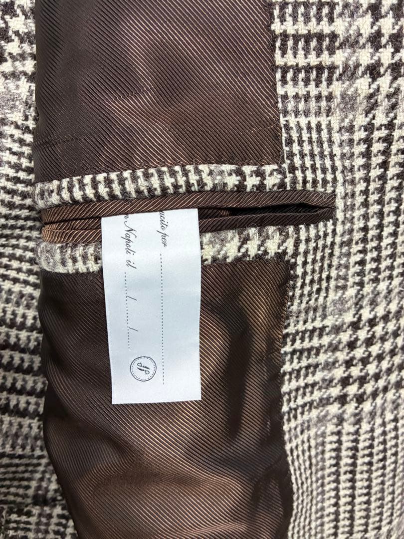 【美品】De Petrillo グレンプレイド ツイード ジャケット 48