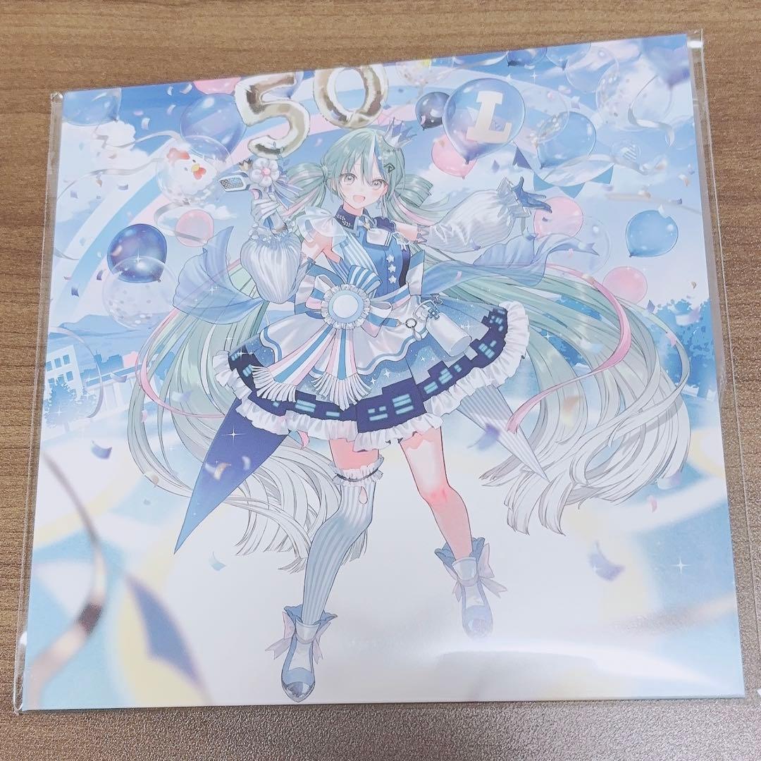 【新品未開封】初音ミク LAWSON レコード 50周年記念 シアンブルー