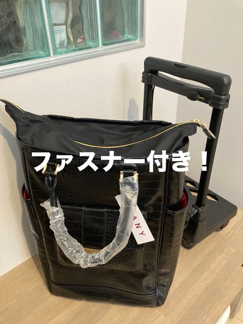 未使用・新品 スワニー トートキャリー クロコダイル型押し４輪ストッパー付き Ｌ