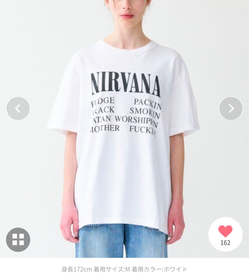 JOHNBULL　NIRVANA Tシャツ Sサイズ　ホワイト