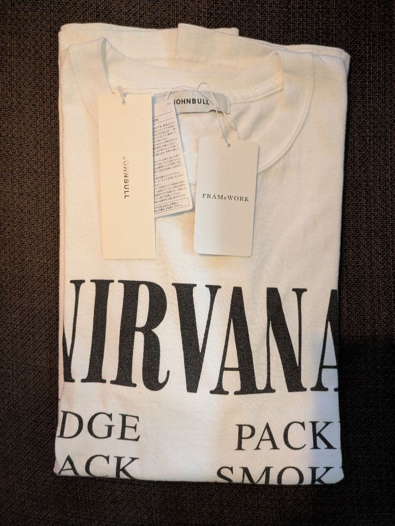 JOHNBULL　NIRVANA Tシャツ Sサイズ　ホワイト