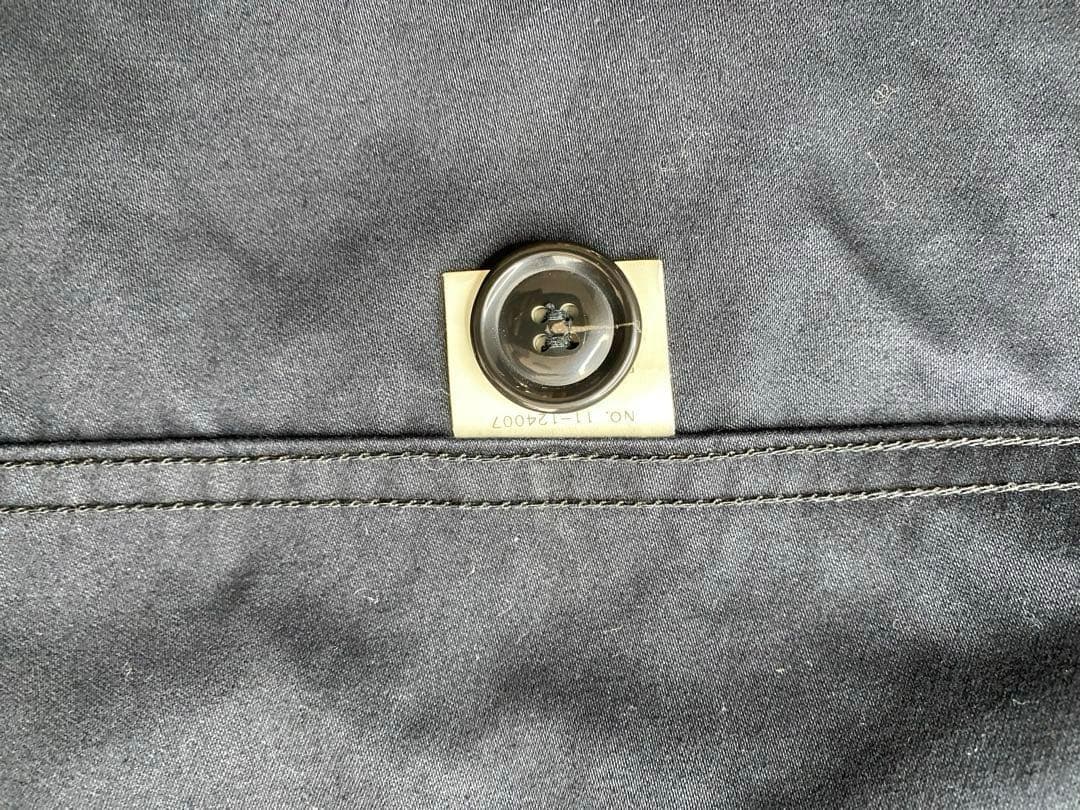ブラックモールスキン ダブルブレスト コットンジャケットsize L