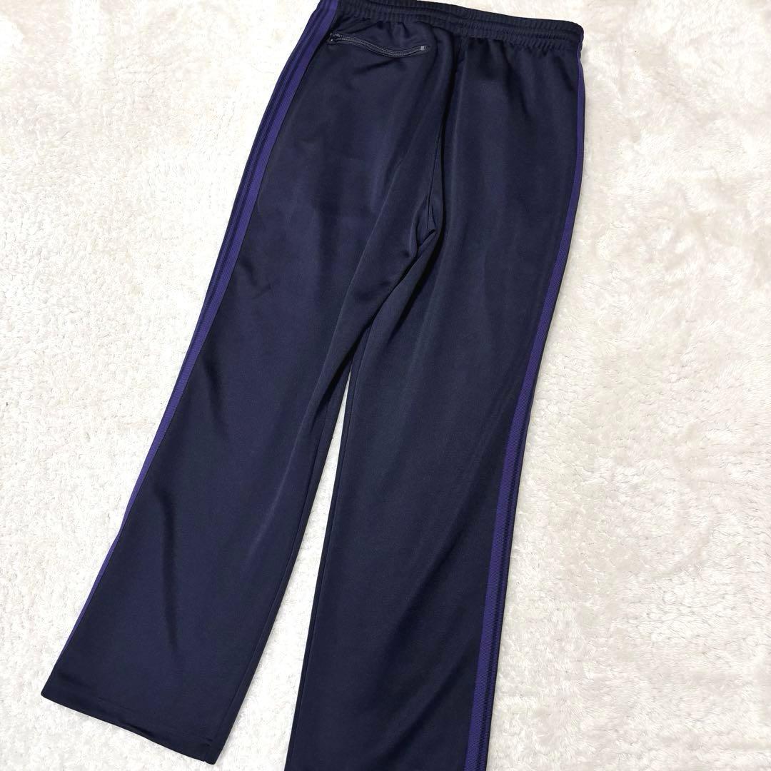 【人気】NEEDLES TRACK PANT 紫ストライプ　ストレート　美品