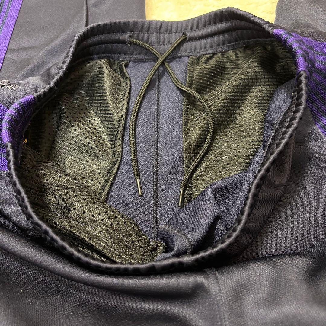 【人気】NEEDLES TRACK PANT 紫ストライプ　ストレート　美品