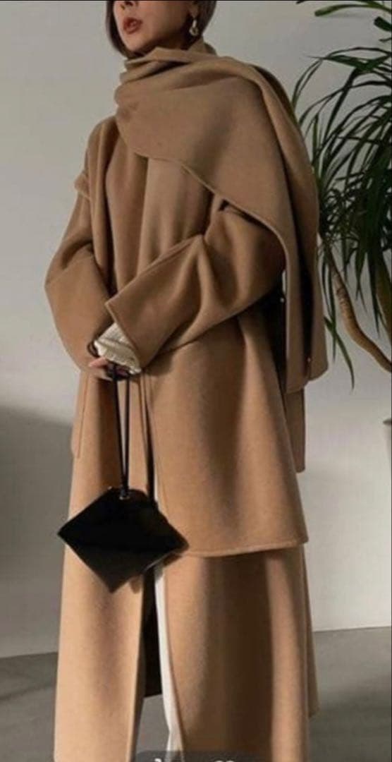 ジャケット・アウター Ameri STAND COLLAR SCARF COAT