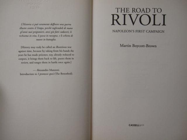 The Road to Rivoli　Martin Boycott-Brown