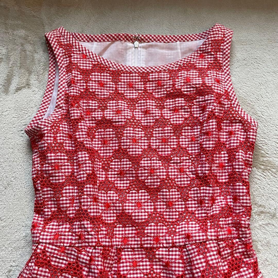 A191◾︎Rene ワンピース ギンガム フィット＆フレア TISSUE 36