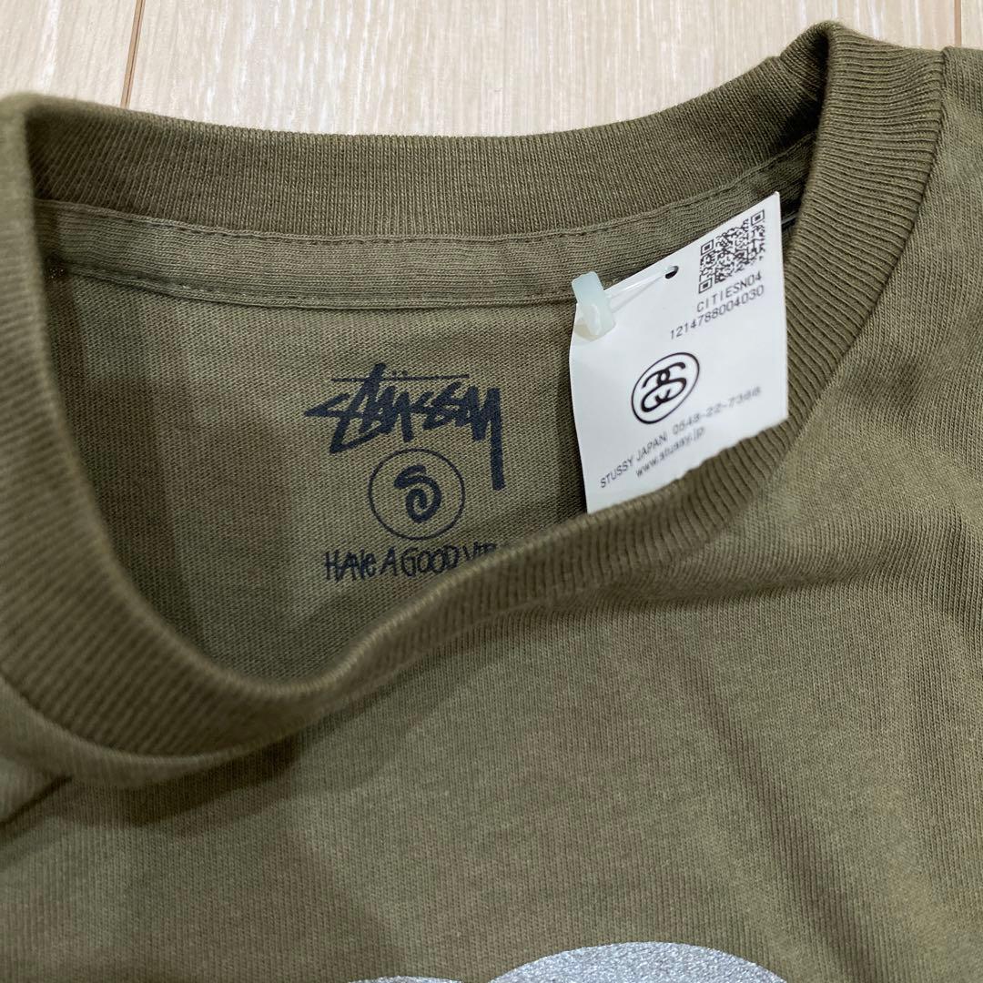 STÜSSY №４ ラメ入りロゴプリントTシャツ