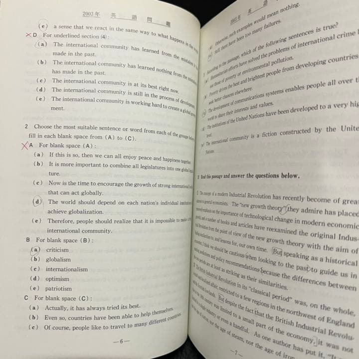 青本　早稲田大学　政治経済学部　1999年～2016年　18年分　駿台予備学校