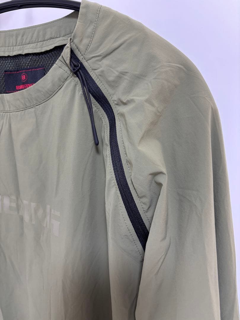 BRIEFING MS WIND PULLOVER カーキ L
