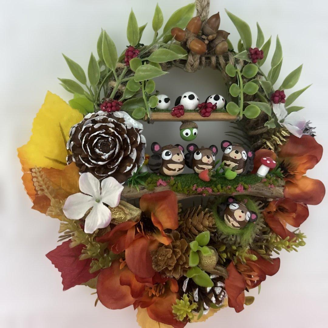どんぐりアート♡Autumnリース＆端午の節句オブジェ＆タペストリー　3点